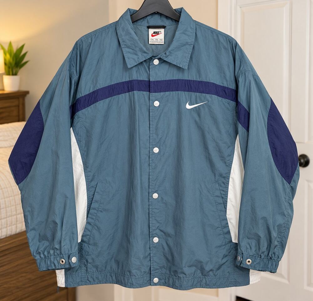 Nike Vintage Windbreaker Jacket Colorblock Y2K 90s Swoosh Logo Lined XXL